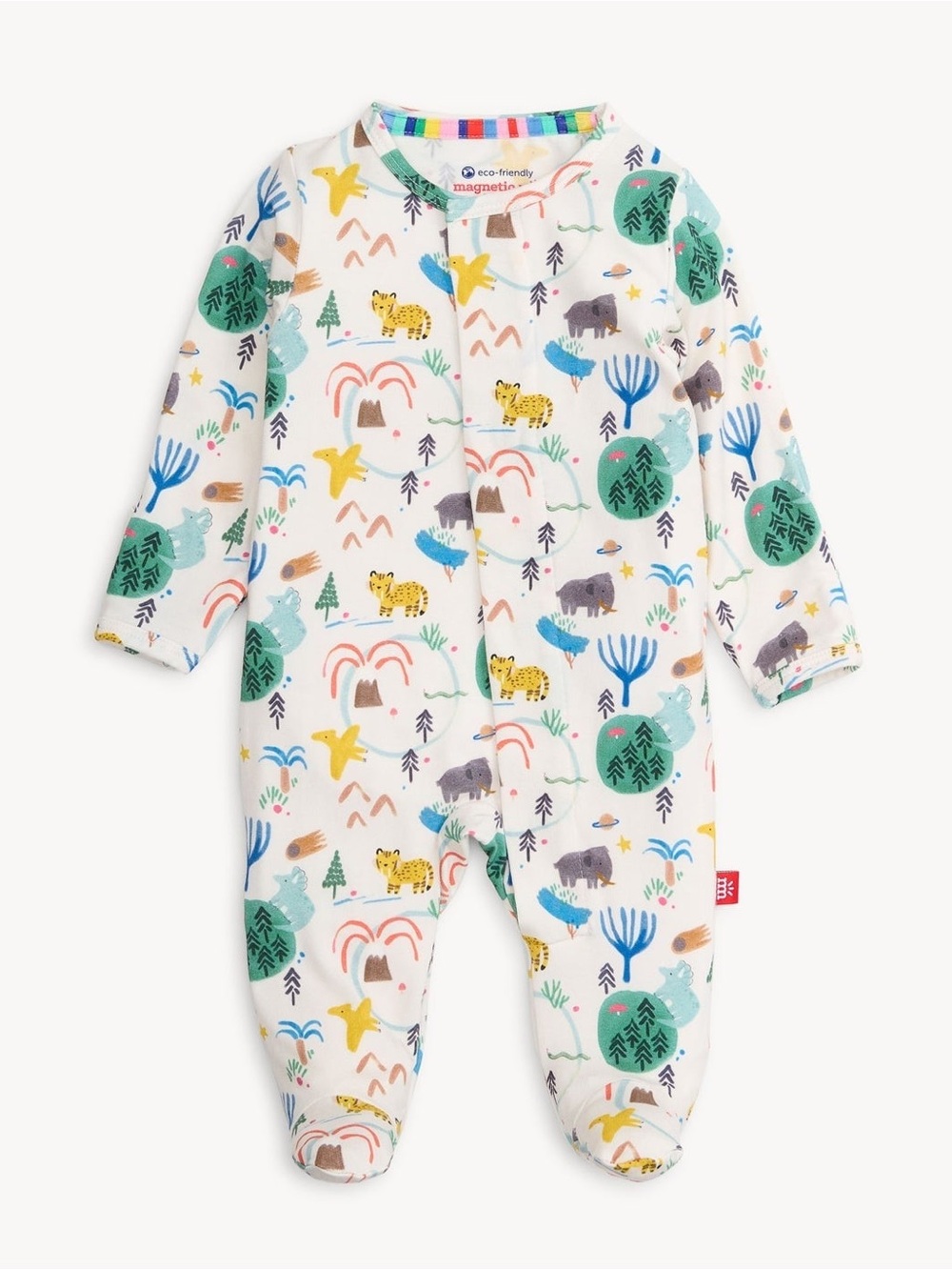Magnetic Me Modal Footie One Piece Footed Pajamas Safari Print 0-3 Month